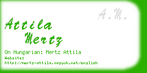 attila mertz business card